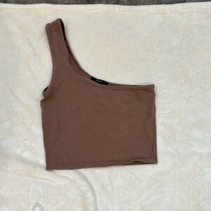 New Brown Forever 21 One Strap Tank Size Small